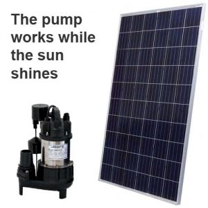 solar power battery backup for sump pump